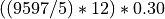 ((9597/5)*12)*0.30